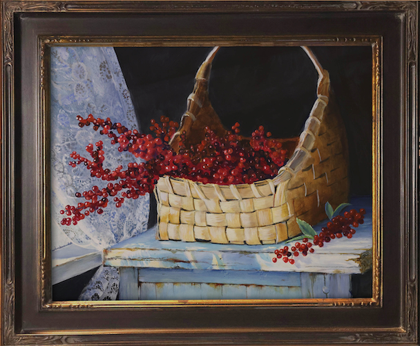 Click to view detail for Winterberry and Lace 14x11 $750